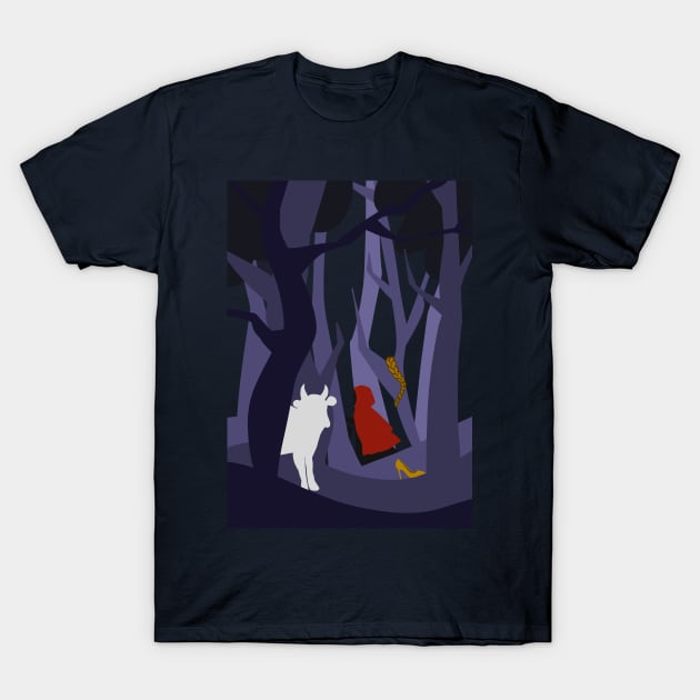 Into The Woods Forest T-Shirt by byebyesally